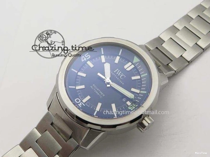 MIROTIME 0101 UrbanStyle Aquatimer Automatic IW329002 V6F 1:1 Best Edition Black Dial On SS Bracelet MIYOTA 7317